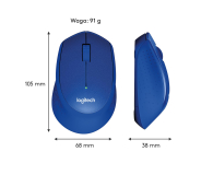 Logitech OUTLET - M330 Silent Plus (niebieska) - 1427680 - zdjęcie 13